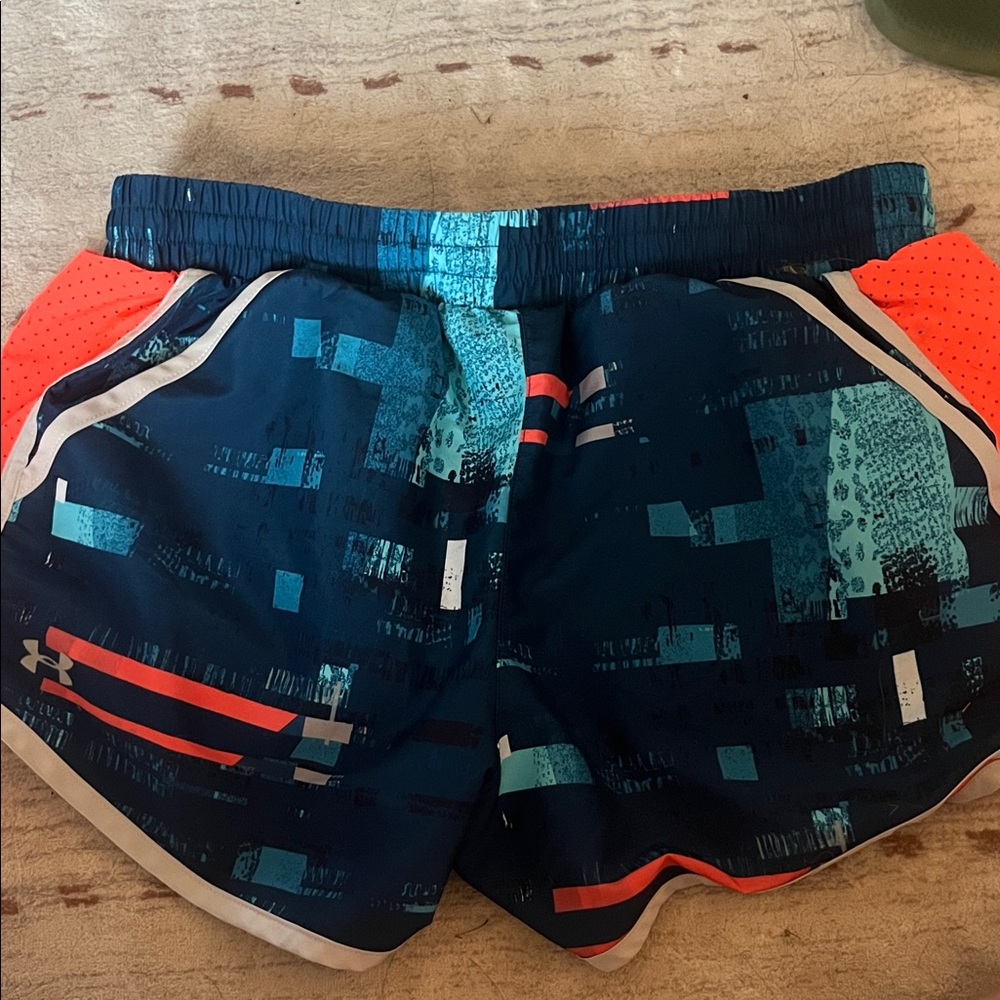 Under Armour Navy and Teal Patterned Shorts